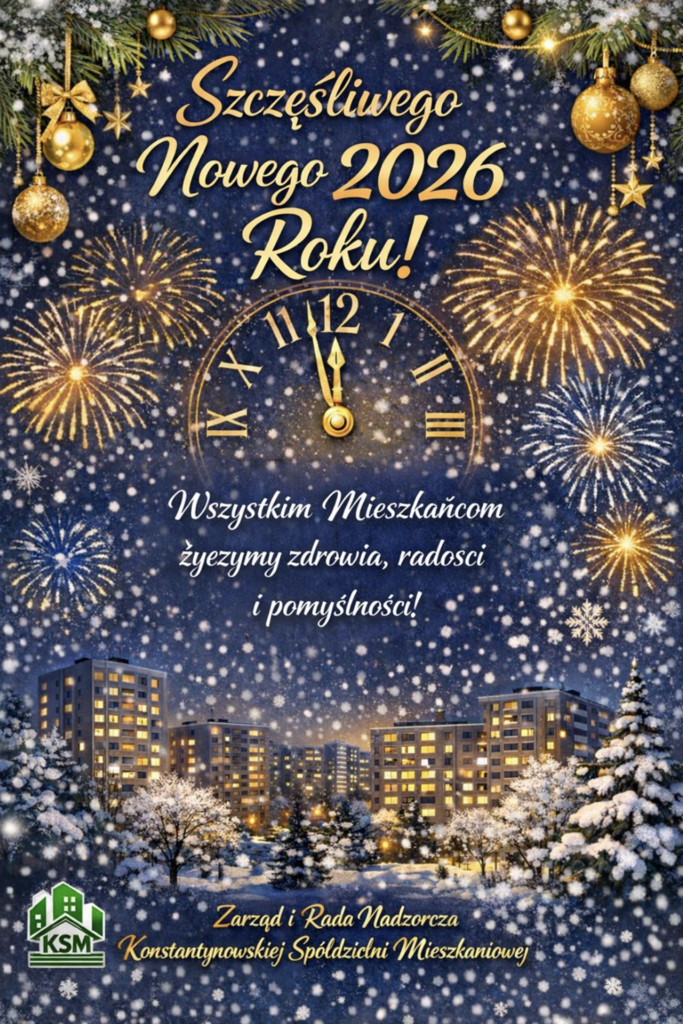 Szczęśliwego Nowego Roku dla naszych Mieszkańców